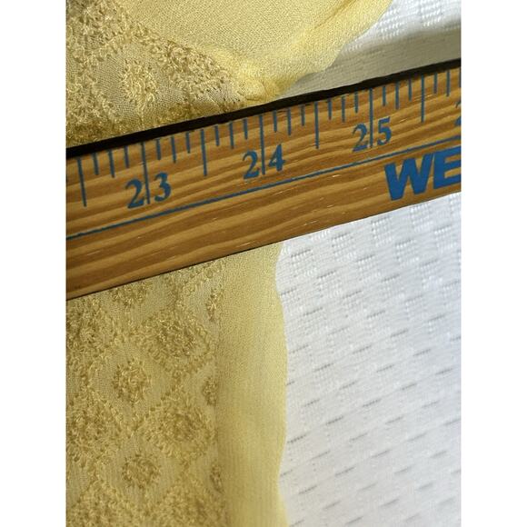 CHICO'S Sheer Boho Art To Wear Shirt Top Asymmetrical Hem Embroidery Size XL 3 - Picture 13 of 15